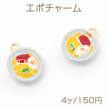 エポチャーム 合金製 ラーメン 食べ物 食品サンプル ミニチュアフード メタルチャーム 約11×14mm（4ヶ）